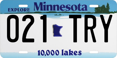 MN license plate 021TRY