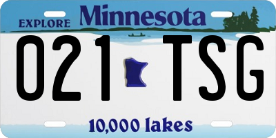 MN license plate 021TSG