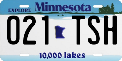 MN license plate 021TSH