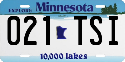 MN license plate 021TSI