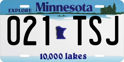 MN license plate 021TSJ