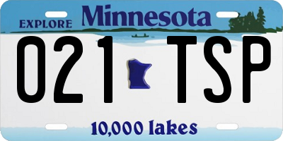 MN license plate 021TSP