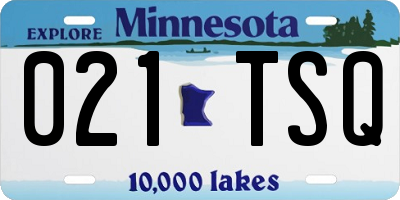 MN license plate 021TSQ