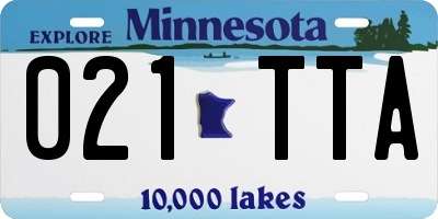 MN license plate 021TTA