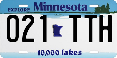 MN license plate 021TTH