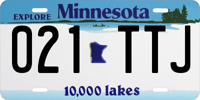 MN license plate 021TTJ