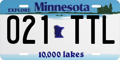 MN license plate 021TTL