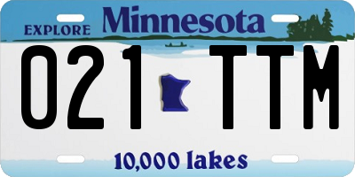 MN license plate 021TTM