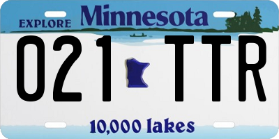 MN license plate 021TTR