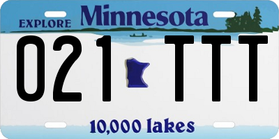 MN license plate 021TTT