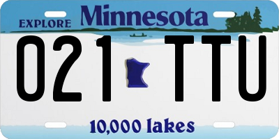 MN license plate 021TTU