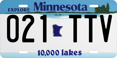 MN license plate 021TTV