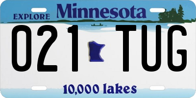 MN license plate 021TUG