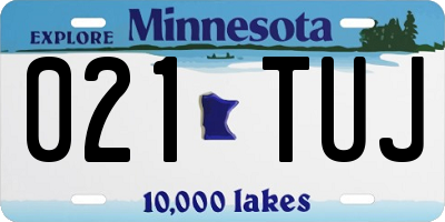 MN license plate 021TUJ