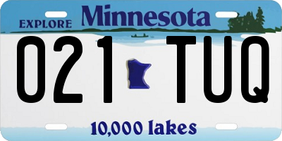MN license plate 021TUQ