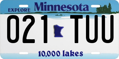 MN license plate 021TUU