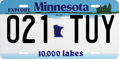 MN license plate 021TUY