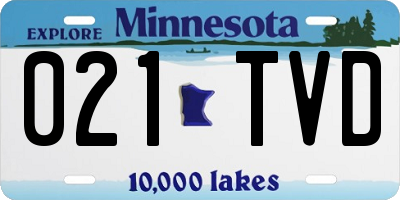 MN license plate 021TVD