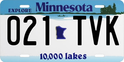 MN license plate 021TVK