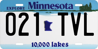 MN license plate 021TVL