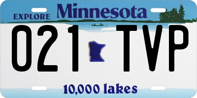 MN license plate 021TVP