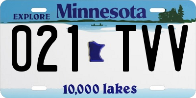 MN license plate 021TVV