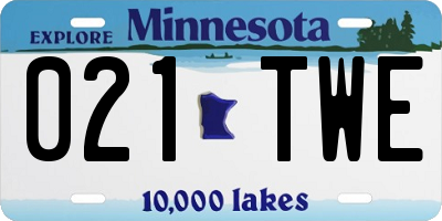 MN license plate 021TWE