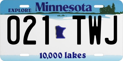 MN license plate 021TWJ