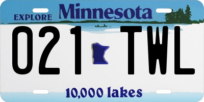 MN license plate 021TWL