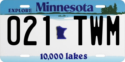 MN license plate 021TWM