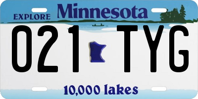 MN license plate 021TYG
