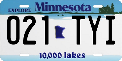 MN license plate 021TYI