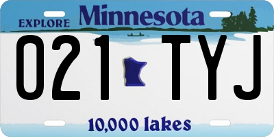 MN license plate 021TYJ