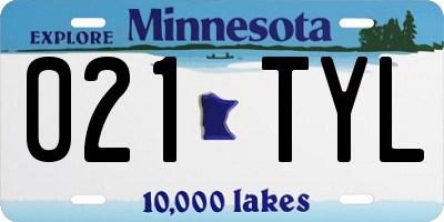 MN license plate 021TYL