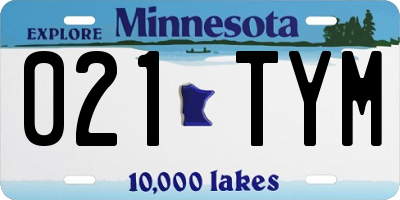 MN license plate 021TYM