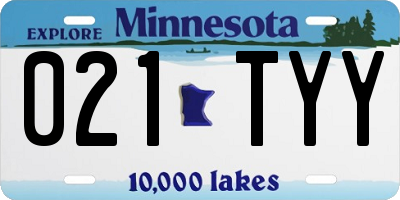 MN license plate 021TYY