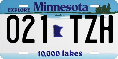 MN license plate 021TZH