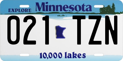 MN license plate 021TZN