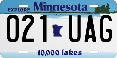MN license plate 021UAG