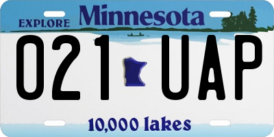 MN license plate 021UAP