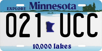 MN license plate 021UCC