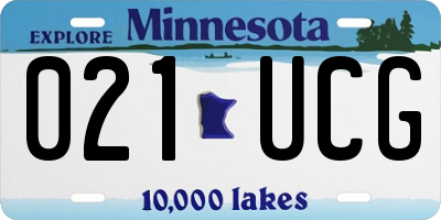 MN license plate 021UCG