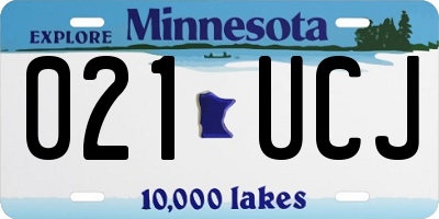 MN license plate 021UCJ