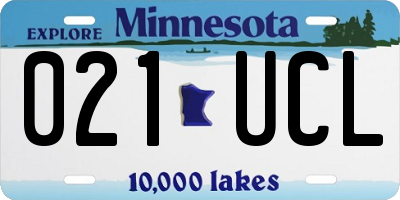 MN license plate 021UCL