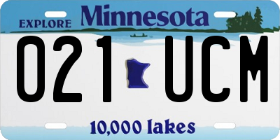 MN license plate 021UCM