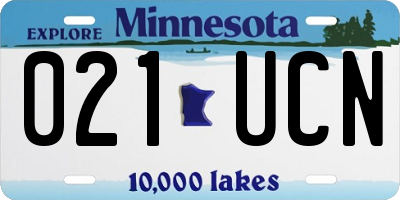 MN license plate 021UCN