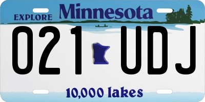 MN license plate 021UDJ