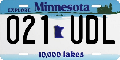 MN license plate 021UDL