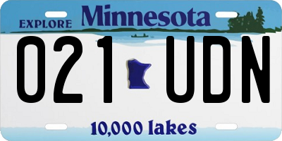 MN license plate 021UDN