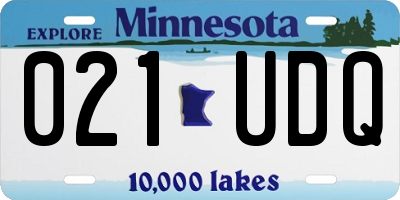 MN license plate 021UDQ